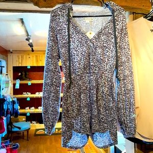 Hooded Cheetah Print Romper